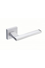 Ручка дверная FANTOM ELEMENTS 104-50 матовый белый хром блест.
