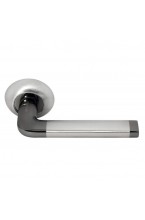 Ручка дверная MORELLI DIY MH-03 SN/BN белый никель/черн. никель