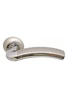 Ручка дверная MORELLI MH-02P SN/CP белый никель/хром