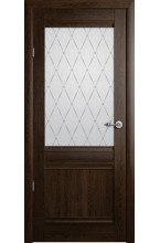 Рим АртВинил Антик дуб матовое стекло рис. "Гранд" межкомнатная дверь