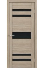 Тренд Т-10 Eco Tex Акация кремовая черное стекло межкомнатная дверь
