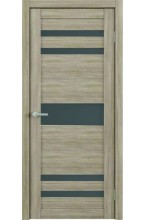 Тренд Т-10 Eco Tex Акация кремовая стекло графит межкомнатная дверь