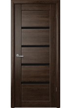 Токио 2 АртВинил Антик дуб черное стекло межкомнатная дверь