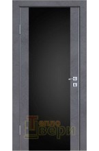 Диана Бетон темный триплекс черный межкомнатная дверь