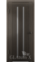 Greenline GLAtum X2 (серый дуб) стекло белый сатинат межкомнатная дверь