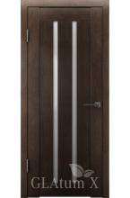 Greenline GLAtum X2 (венге) стекло белый сатинат межкомнатная дверь