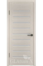 Greenline GLAtum X3 (беленый дуб) стекло белый сатинат межкомнатная дверь