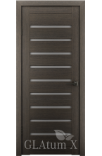 Greenline GLAtum X3 (серый дуб) стекло белый сатинат межкомнатная дверь