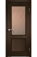CLASSICO 2V Мокка стекло ромб межкомнатная дверь