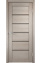 Linea 1 Капучино черное стекло межкомнатная дверь