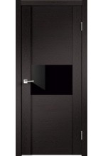MODERN 1 Дуб черный черное стекло межкомнатная дверь