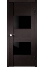 MODERN 2 Дуб черный черное стекло межкомнатная дверь