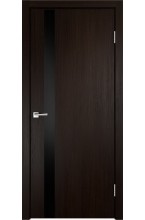SMART Z1 Венге черное стекло межкомнатная дверь