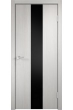 SMART Z2 Дуб беленый черное стекло межкомнатная дверь