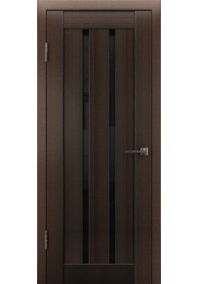 Duplex 107 (венге) черное стекло межкомнатная дверь