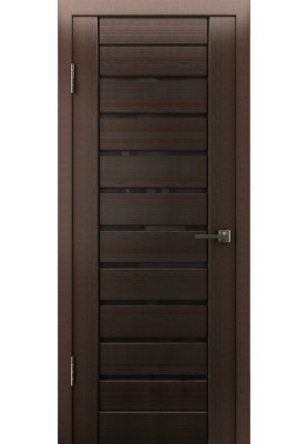 Duplex 108 (венге) черное стекло межкомнатная дверь