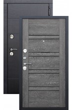 Чикаго 10.5 см. Царга Черный муар/Дуб шале графит металлическая входная дверь