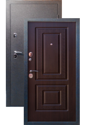 Тепло-дверь МАКСИМУМ, Черный шелк рисунок 79 цвет Венге ребро металлическая входная дверь